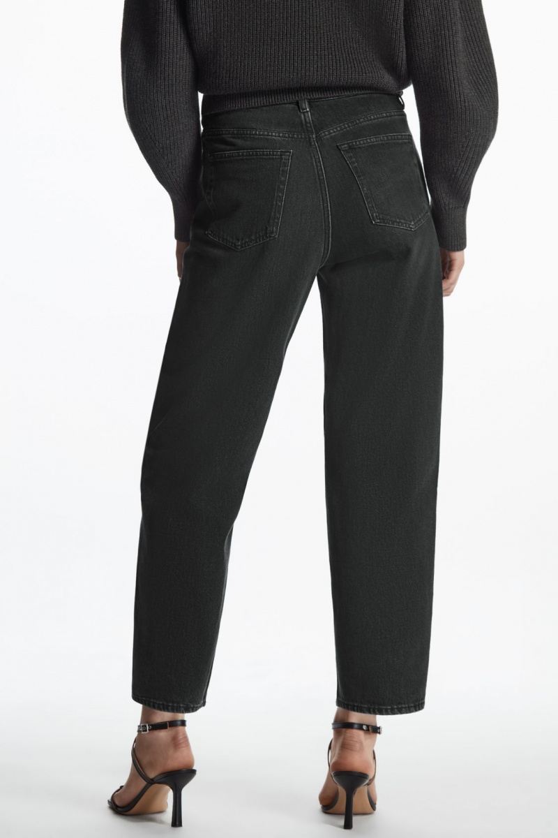 Jeans COS Arch Tapered Mujer Negras España Rebajas 318FLKEVJ