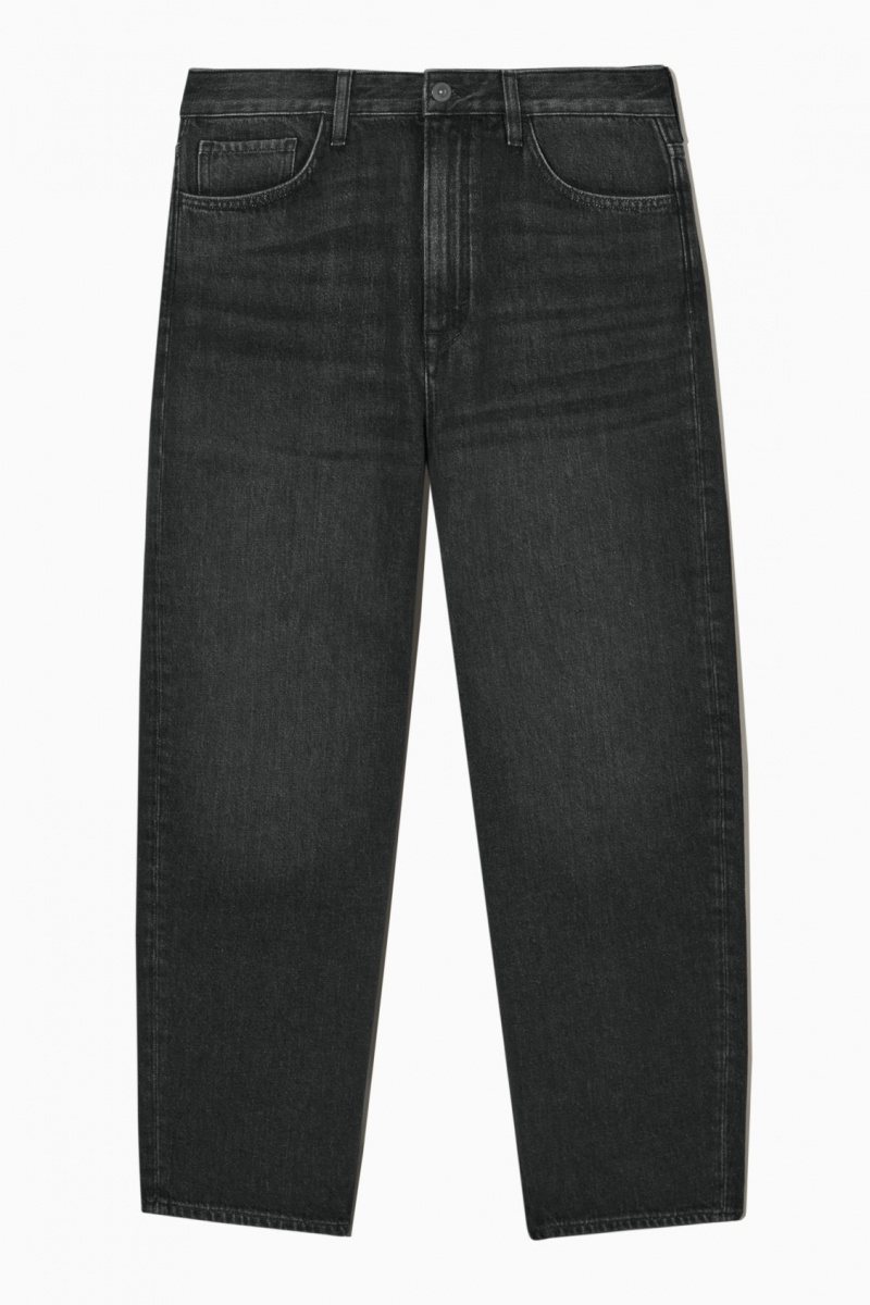 Jeans COS Arch Tapered Mujer Negras España Rebajas 318FLKEVJ