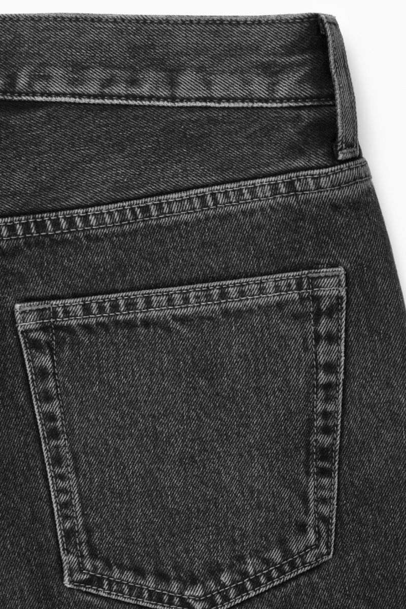 Jeans COS Column Directo Mujer Negras España Rebajas 945RDAJHZ