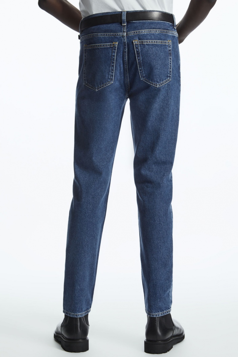 Jeans COS Regular-Fit Tapered-Leg Hombre Azules España Rebajas 036RSYBDN