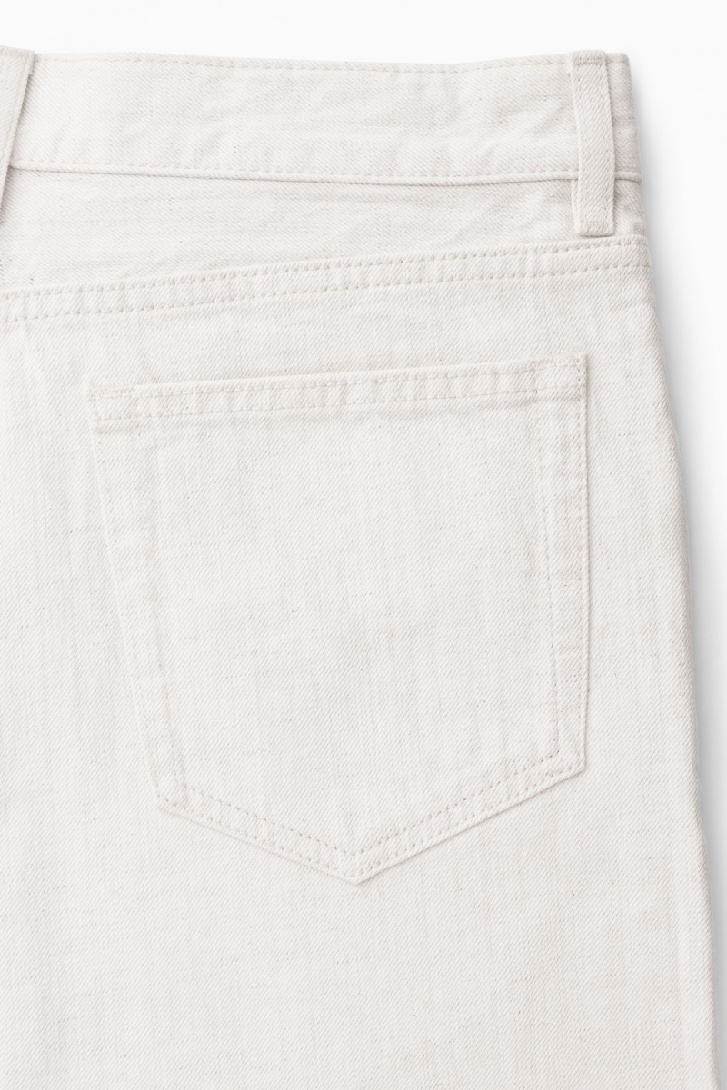 Jeans COS Skim Directo Hombre Creme España Rebajas 014MCAITO