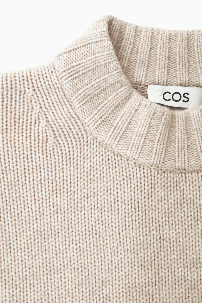 Jerséis COS Fornido Pure Cashmere Crew-Neck Mujer Creme España Rebajas 816JHDAMZ