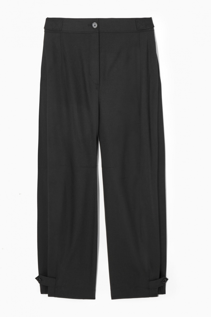 Pantalon COS Barrel-Leg Utility Mujer Negras España Rebajas 986UHMQPE