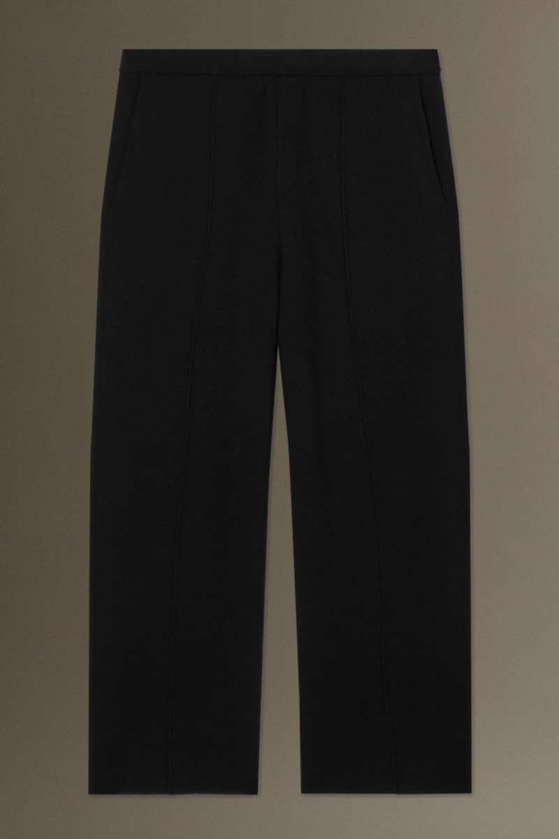 Pantalon COS De Punto Merino Lana Directo Hombre Negras España Rebajas 124DWQZIG