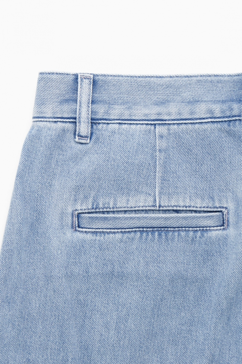 Pantalon COS Directo-Leg Denim Mujer Azules Claro España Rebajas 895HITWPM