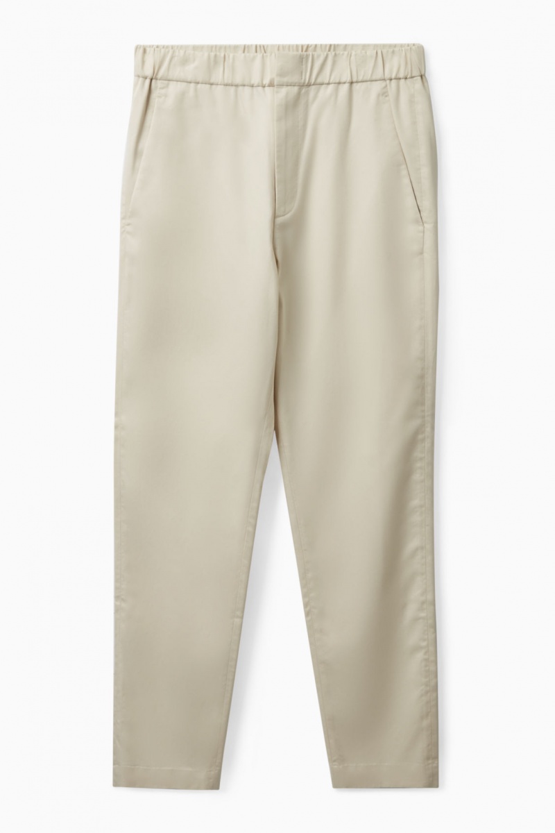 Pantalon COS Regular-Fit Tapered Hombre Beige España Rebajas 742NQWXLG