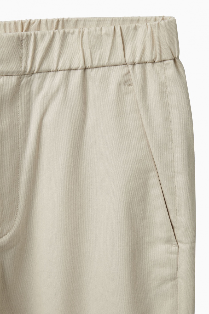 Pantalon COS Regular-Fit Tapered Hombre Beige España Rebajas 742NQWXLG