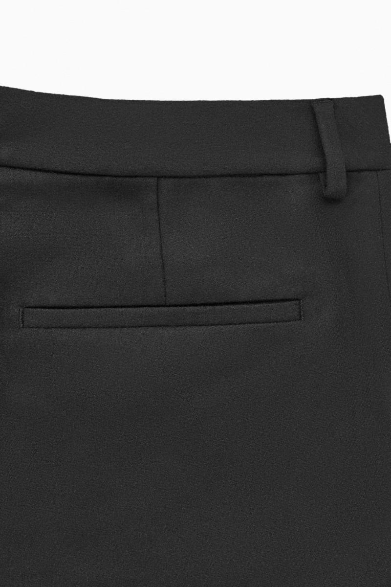 Pantalon COS Tapered Lana Hombre Negras España Rebajas 328OHVNPZ