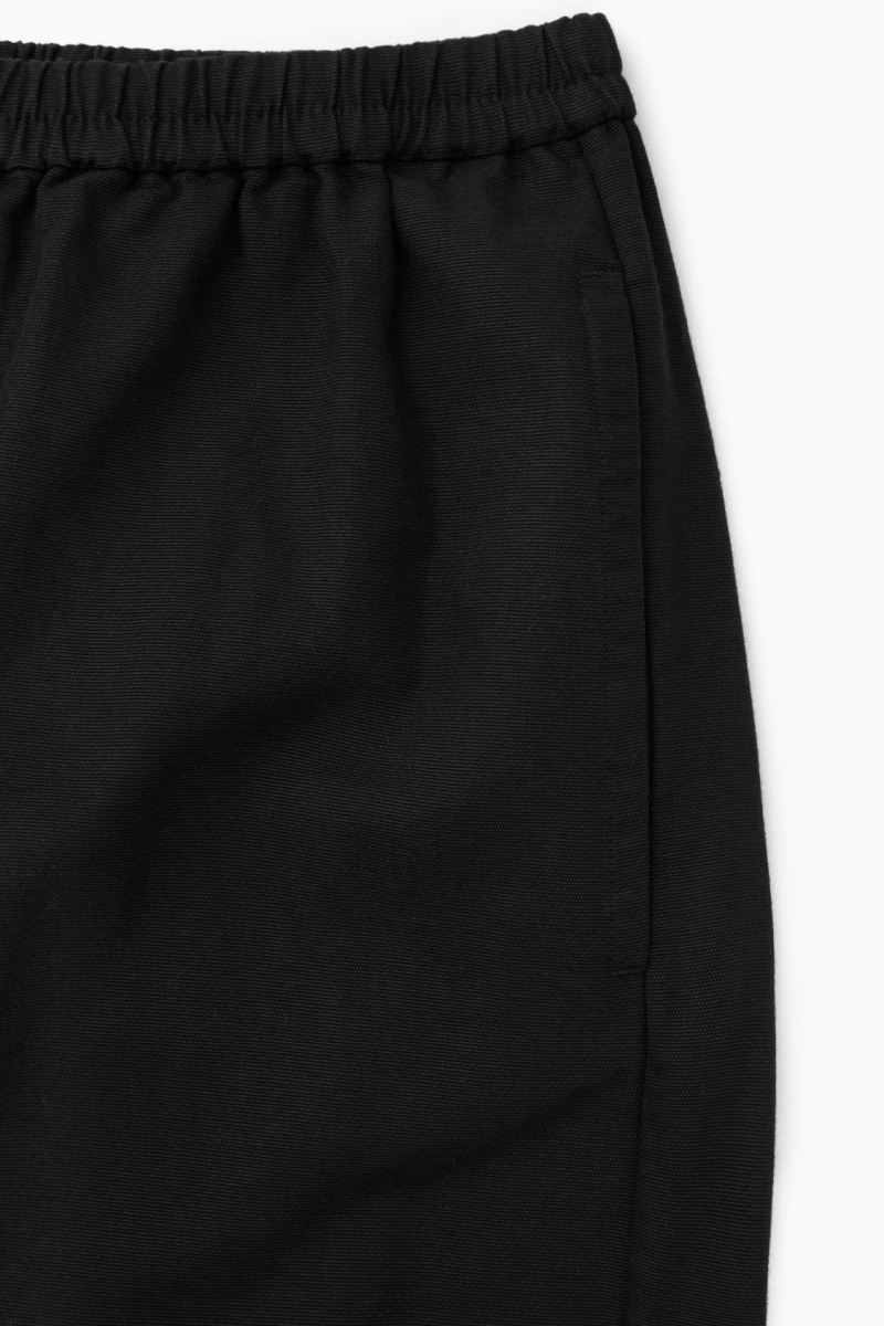 Pantalones COS Elasticated Barrel-Leg Mujer Negras España Rebajas 871MBKNUR