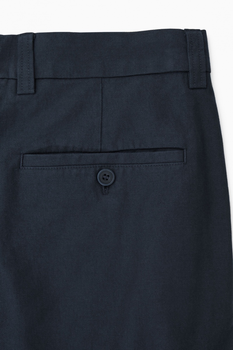 Pantalones COS Tapered Utility Hombre Azul Marino España Rebajas 245WBUJZY