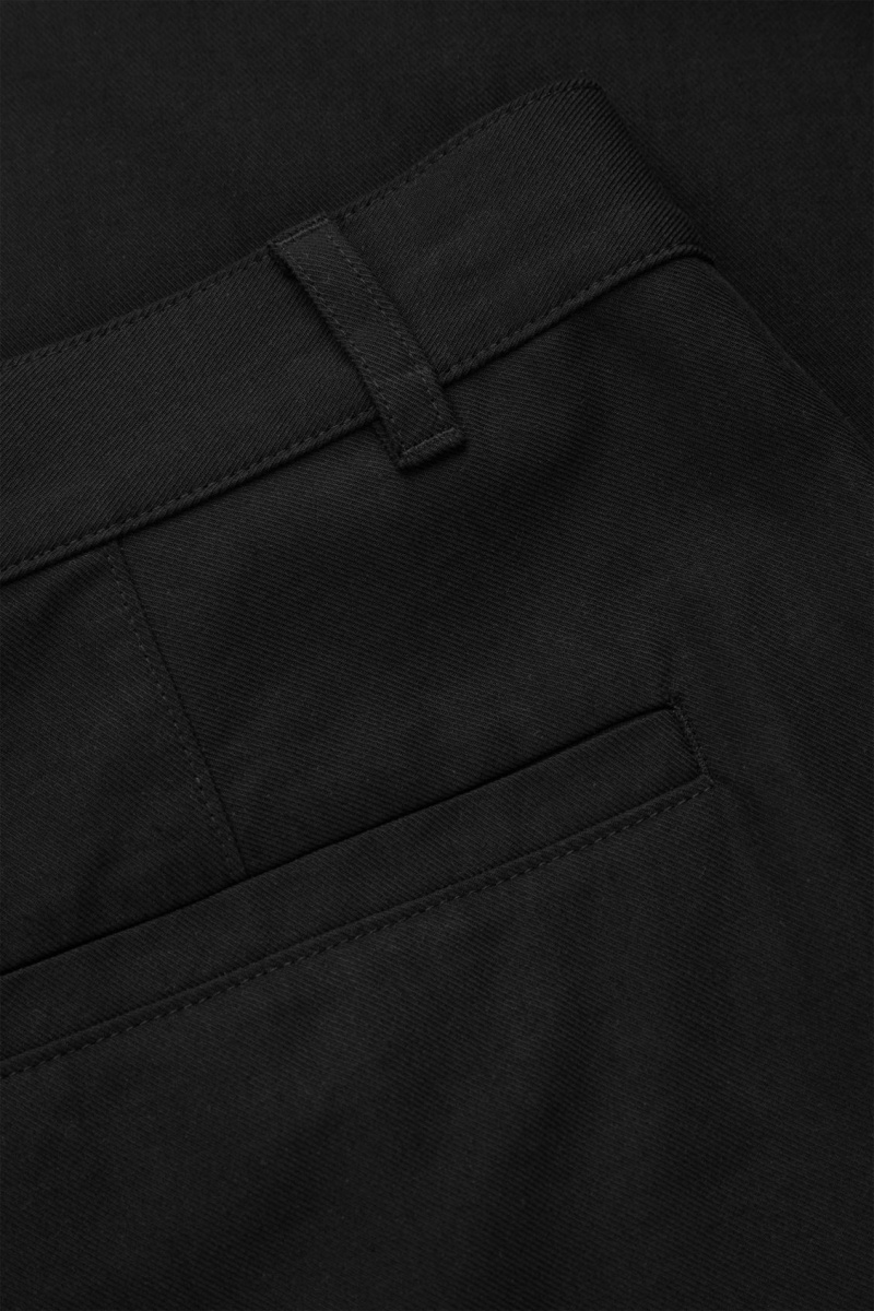 Pantalones Chinos COS Tapered Lana Hombre Negras España Rebajas 684BMZTFR