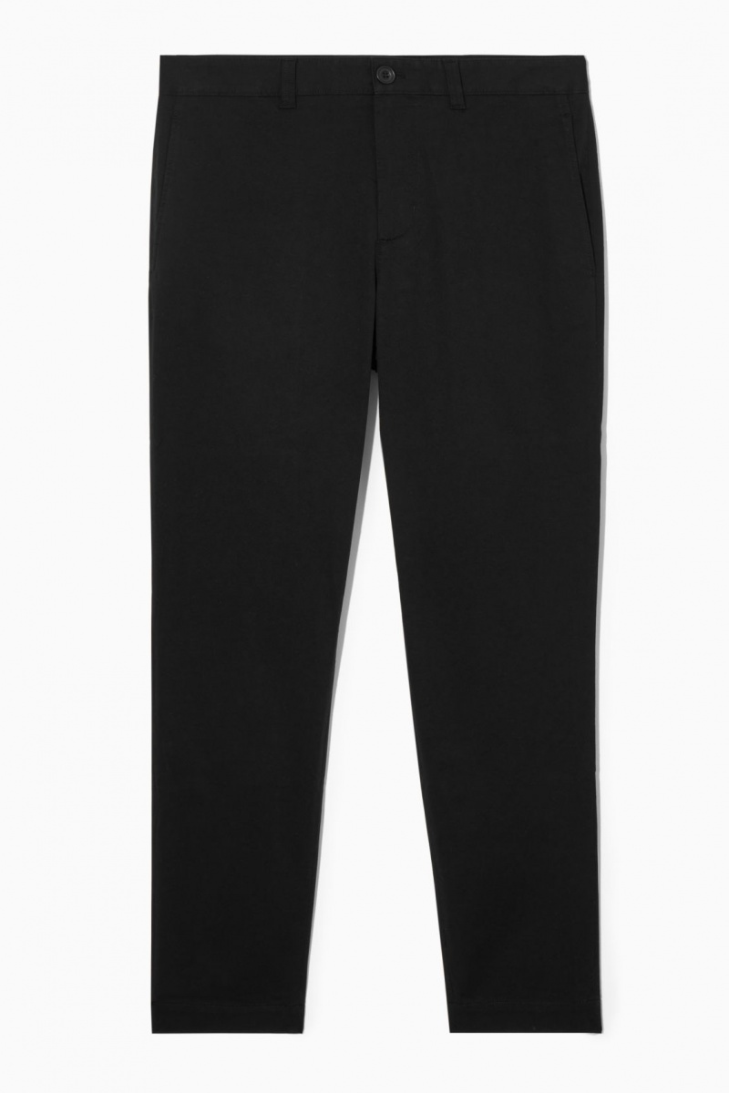 Pantalones Chinos COS Tapered Twill Hombre Negras España Rebajas 953HWACOR