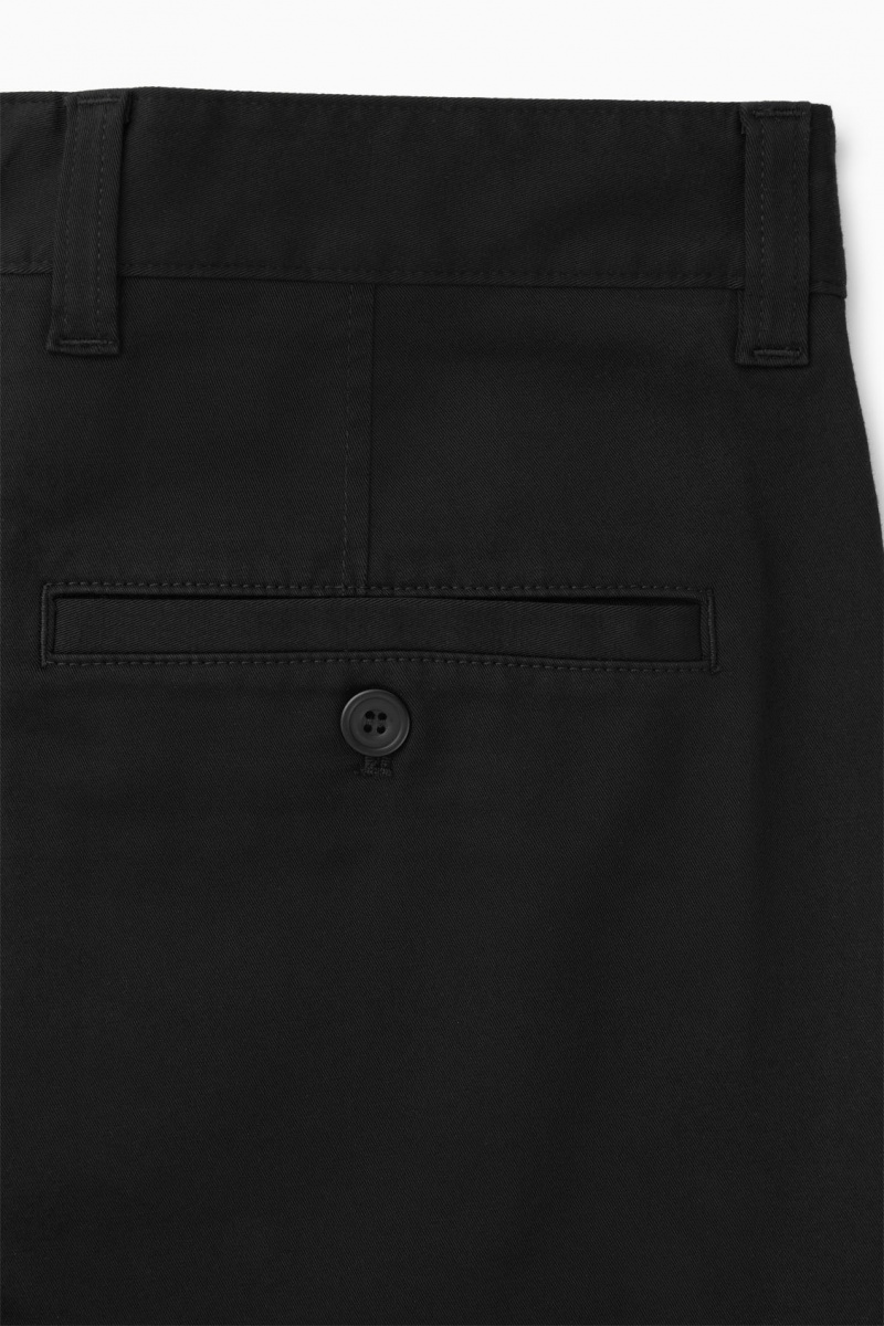 Pantalones Chinos COS Tapered Twill Hombre Negras España Rebajas 953HWACOR