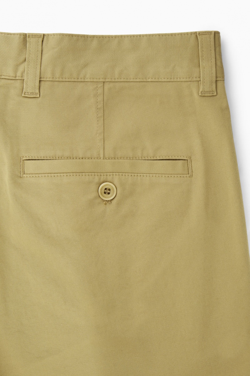 Pantalones Chinos COS Tapered Twill Hombre Beige Oscuro España Rebajas 950BJHAYE