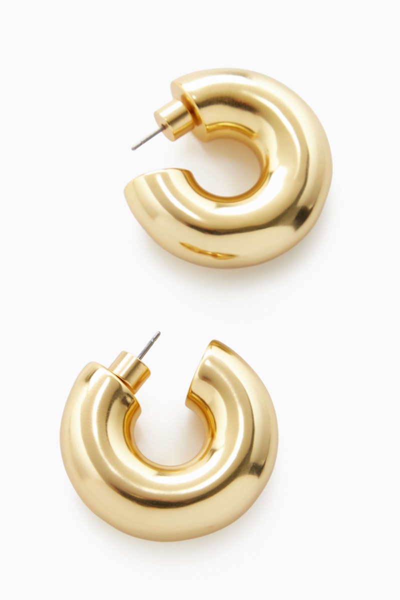 Pendientes COS Large Fornido Hoop Mujer Doradas España Rebajas 812OUXQDB