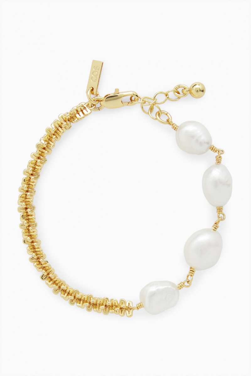 Pulsera COS Freshwater Pearl Mujer Doradas España Rebajas 817YUJCOI