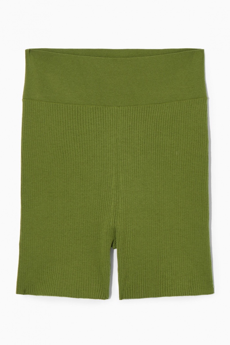 Short COS Acanalado-Knit Merino Lana Mujer Verde España Rebajas 016RLIGMW