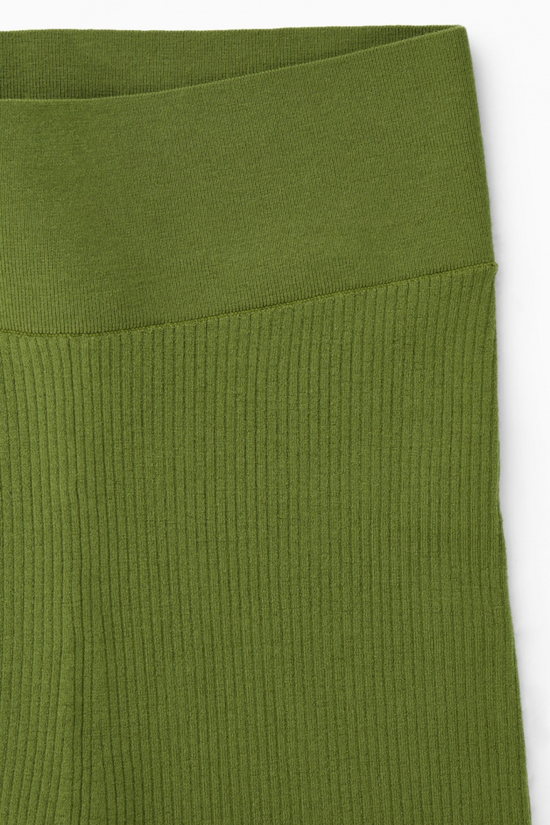 Short COS Acanalado-Knit Merino Lana Mujer Verde España Rebajas 016RLIGMW