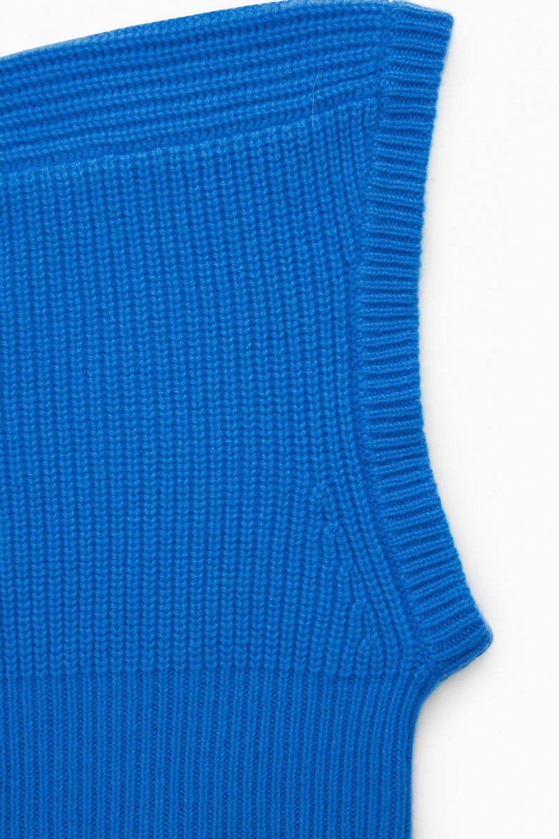 Sombreros COS Cashmere Balaclava Hombre Azules España Rebajas 806SFLXUM