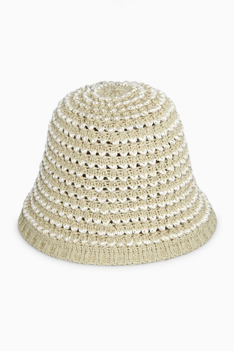 Sombreros COS Crochet Bucket Mujer Beige Claro Blancas España Rebajas 352AJVUKN