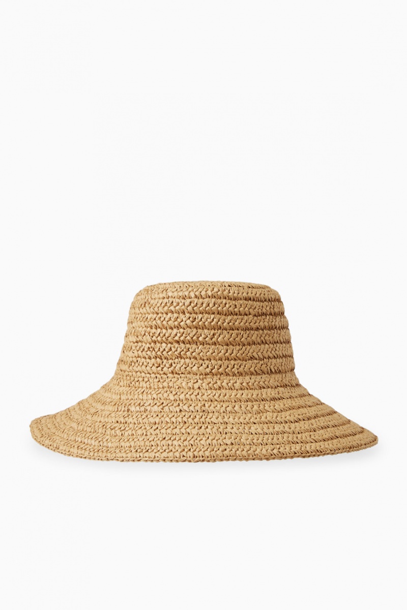 Sombreros COS Straw Bucket Mujer Beige España Rebajas 462RTPUEM