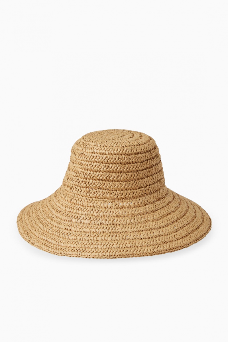 Sombreros COS Straw Bucket Mujer Beige España Rebajas 462RTPUEM