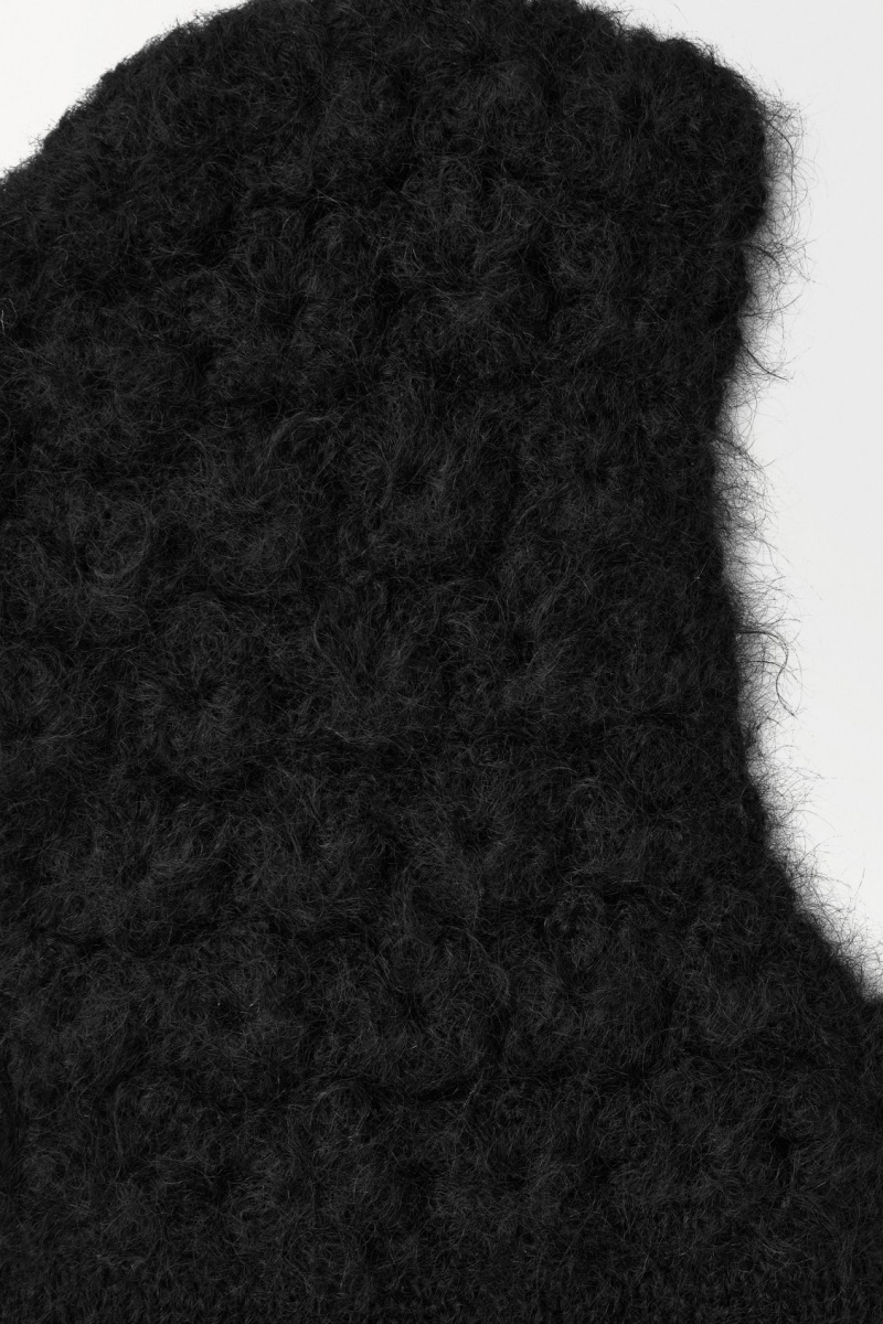 Sombreros COS The Crochet-Knit Balaclava Mujer Negras España Rebajas 782QMAIZF