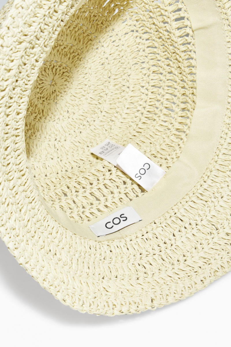 Sombreros COS Woven Straw Bucket Mujer Beige España Rebajas 198UGLFJT