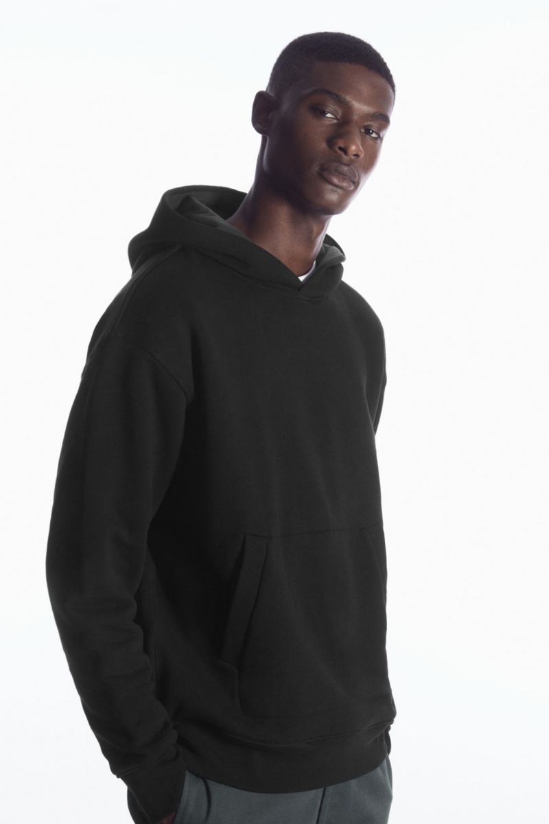 Sudadera con Capucha COS Double-Layered Jersey Hombre Negras Gris España Rebajas 527DAFOKI