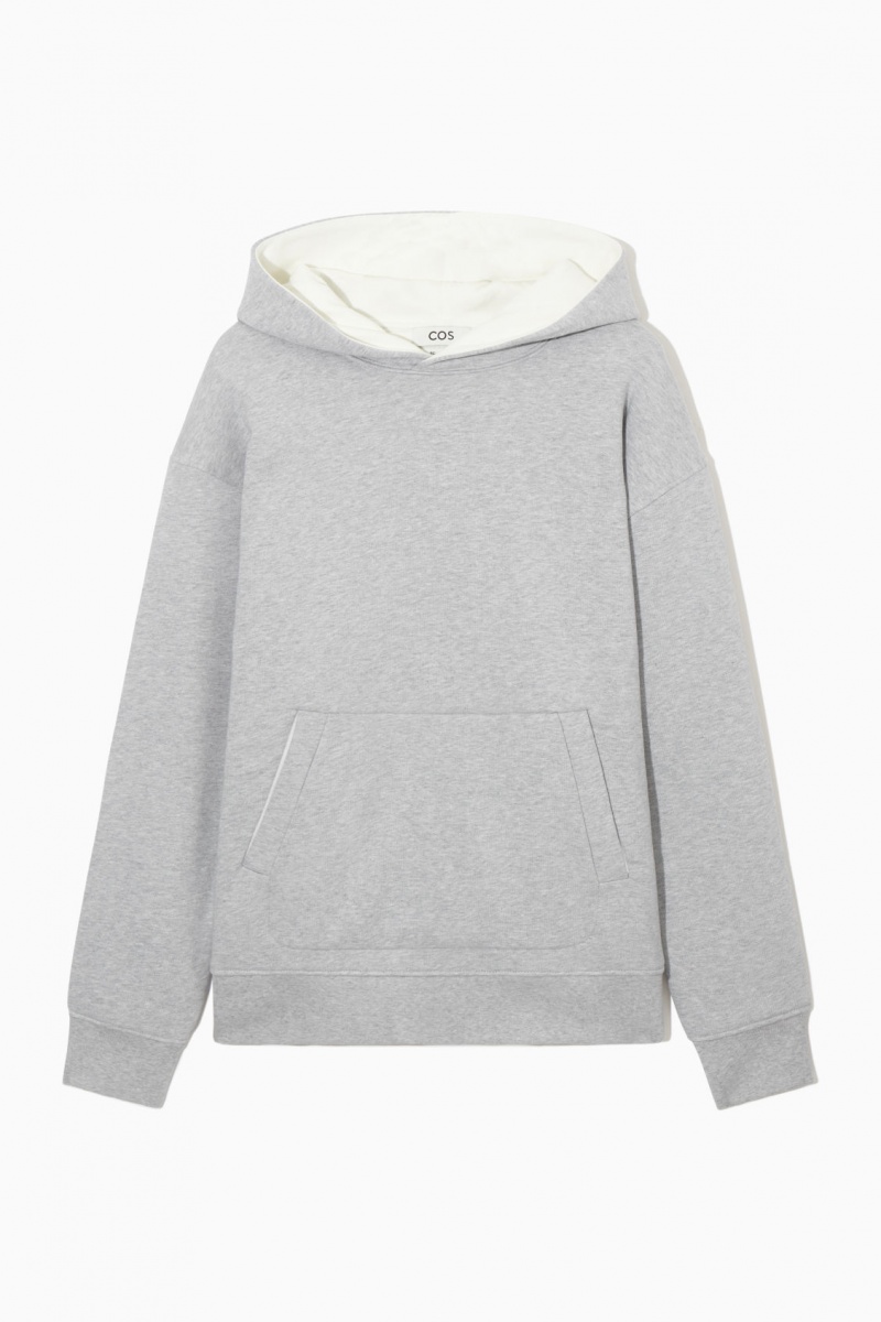 Sudadera con Capucha COS Double-Layered Jersey Hombre Gris Blancas España Rebajas 684DUVPMA