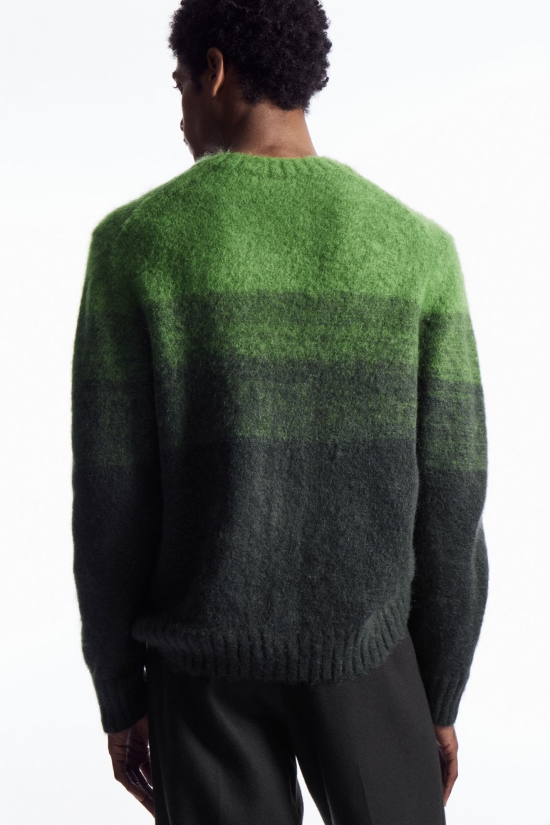 Suéteres COS Colour-Block Mohair-Blend Hombre Verde España Rebajas 253SYIXZN