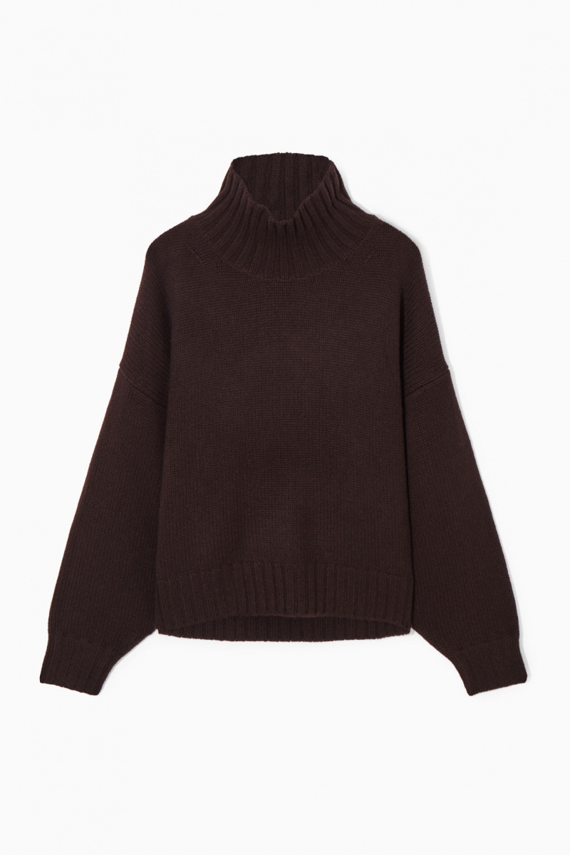 Suéteres COS Fornido Pure Cashmere Turtleneck Mujer Marrones Oscuro España Rebajas 704EWFOTR