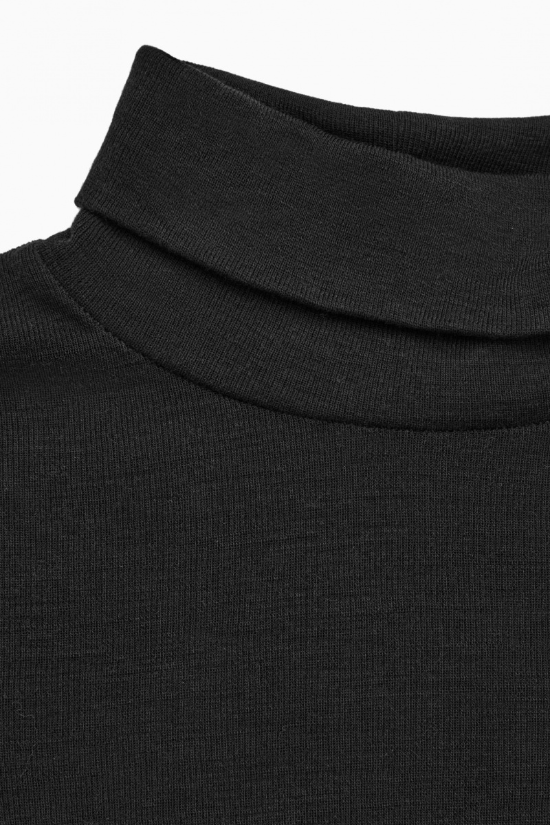 Suéteres COS Merino Lana Turtleneck Top Mujer Negras España Rebajas 612WVOPMX