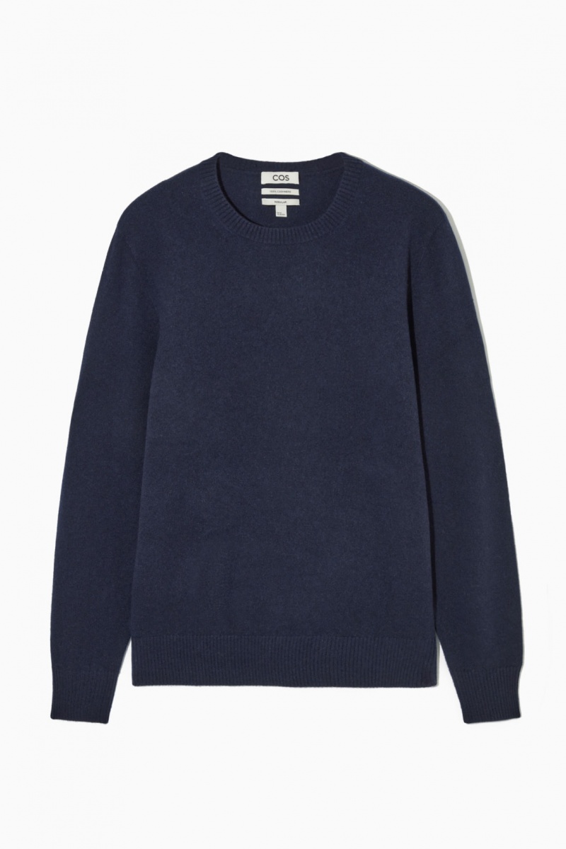 Suéteres COS Pure Cashmere Hombre Azul Marino España Rebajas 732PCOSGX