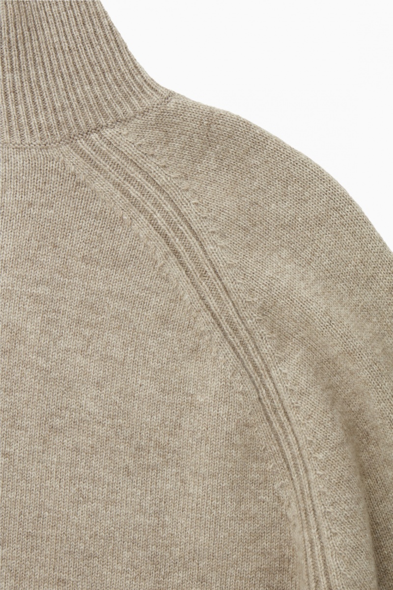 Suéteres COS Pure Cashmere Turtleneck Mujer Beige España Rebajas 935KLJDIO