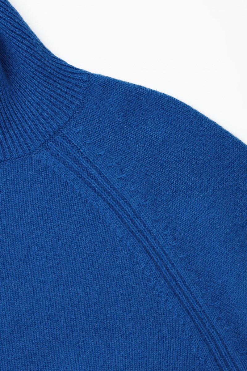 Suéteres COS Pure Cashmere Turtleneck Mujer Azules España Rebajas 359NTCRHY