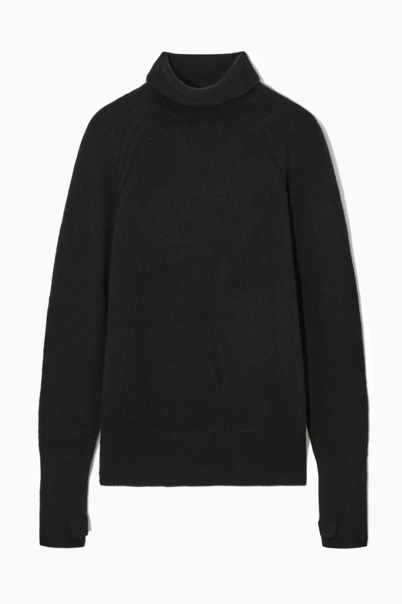 Suéteres COS Pure Cashmere Turtleneck Mujer Negras España Rebajas 143SHXVEQ