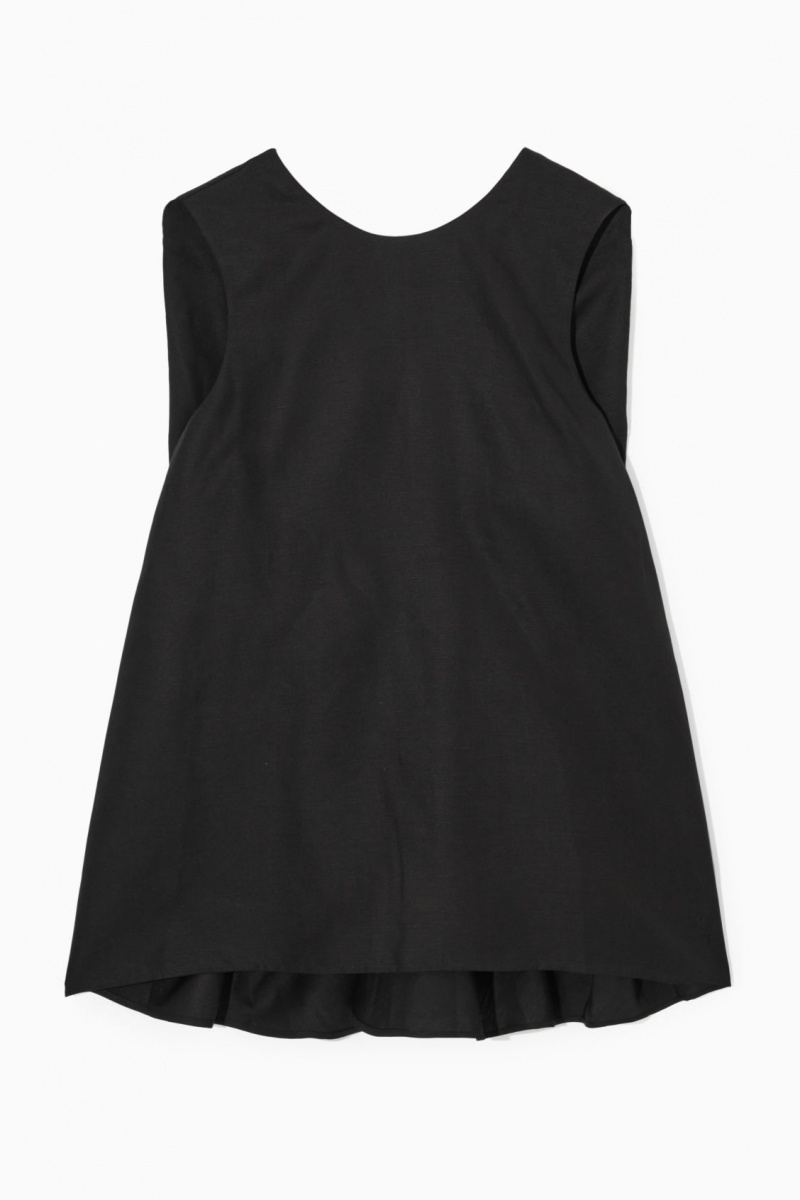 Tops COS Twist-Back Sin Manga Mujer Negras España Rebajas 536ZEMFDC