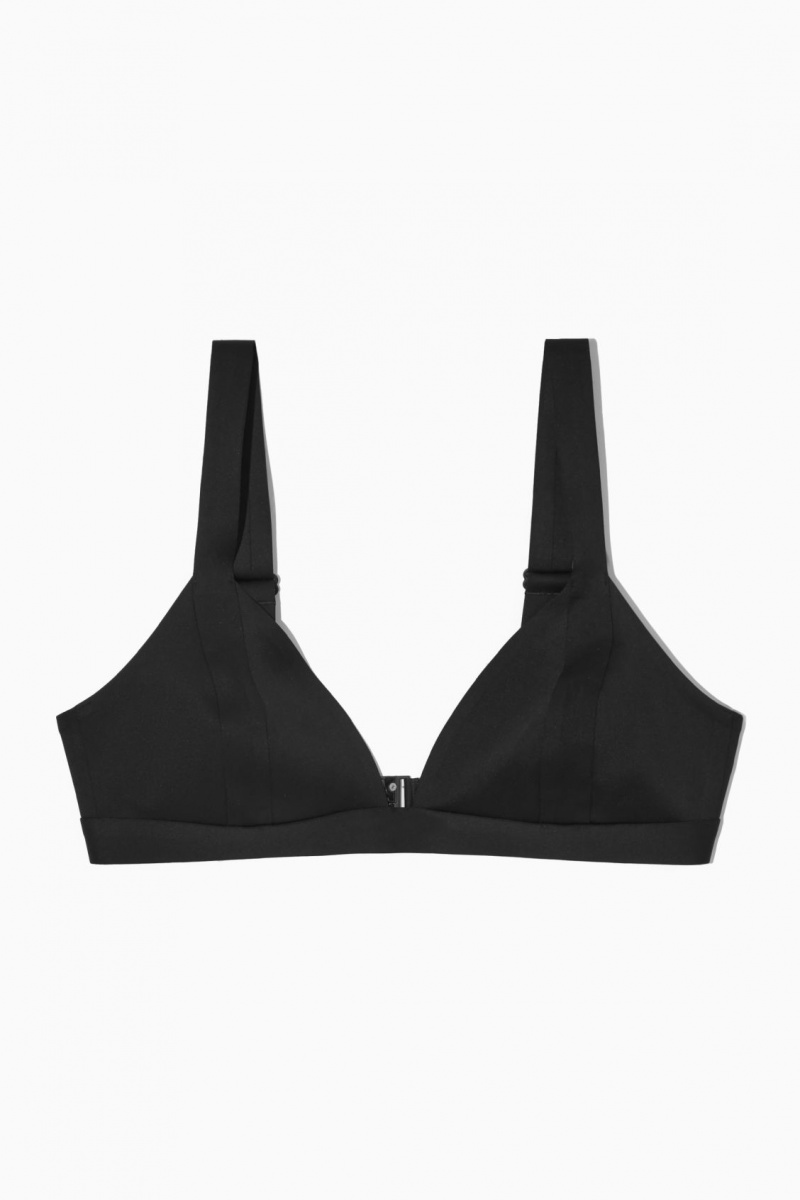 Trajes De Baño COS Plunge Triangle Bikini Mujer Negras España Rebajas 718FQWINC