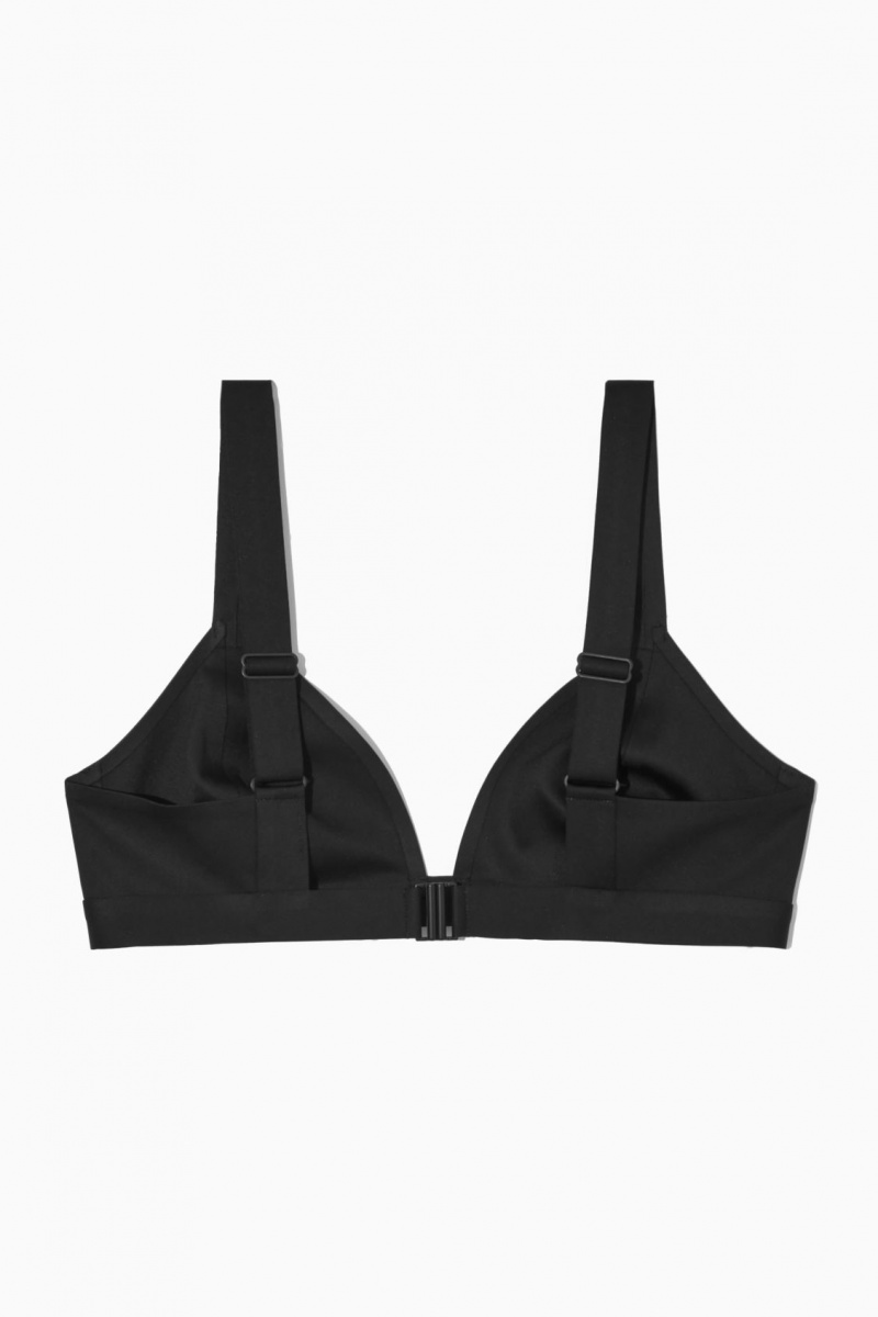 Trajes De Baño COS Plunge Triangle Bikini Mujer Negras España Rebajas 854JHKIQO